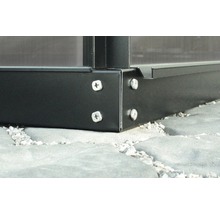 Gewächshaus Vitavia Uranus 8300 Hohlkammerplatten 4 mm inkl. Fundament 257x321 cm schwarz
