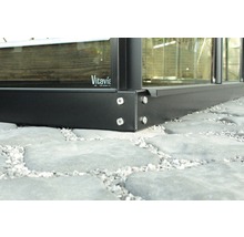 Gewächshaus Vitavia Uranus 9900 Einscheibensicherheitsglas 3 mm inkl. Fundament 257x383 cm schwarz