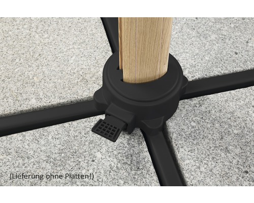 Schirmständerfuß mit Einsatz für Terrassenplatten