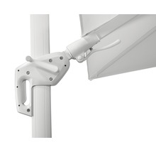 Vue détaillée d''un parasol avec mécanisme à manivelle pour une utilisation facile