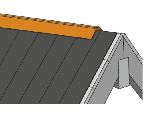 Dach mit Dachziegeln und Ortgang