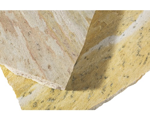 Nahaufnahme von zwei Natursteinplatten