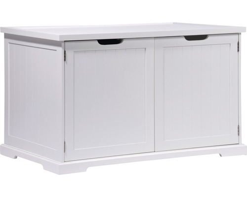 Armoire en bois blanche avec deux portes