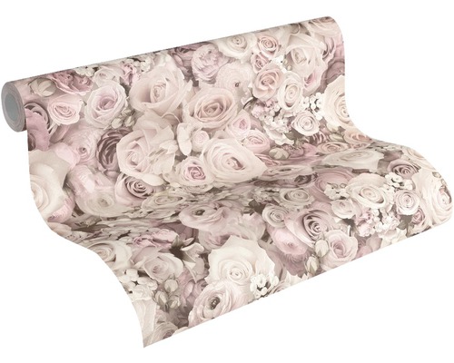 Rouleau de papier peint à motif de roses