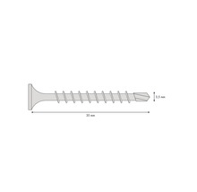 Vis pour construction rapide à pointe d'alésage Knauf TB 3,5 mm x 35 mm paquet = 1000 pces