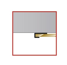 Darstellung eines Glaspaneels mit Halterungsprofil