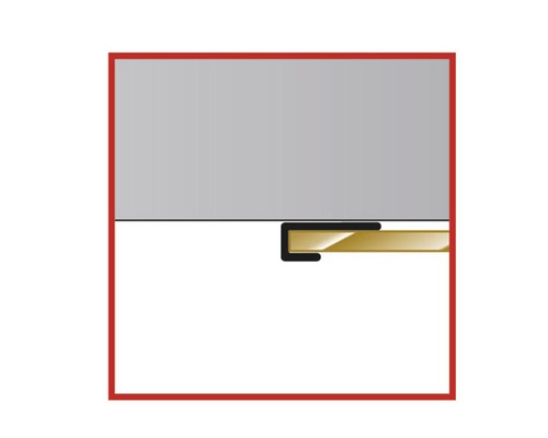Représentation d''un panneau de verre avec profilé de support