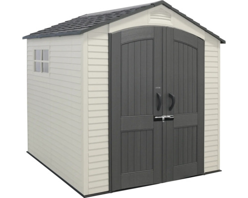 Abri de jardin en plastique avec double porte et fenêtre