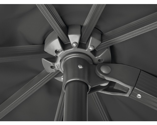 Gros plan sur la structure d''un parasol