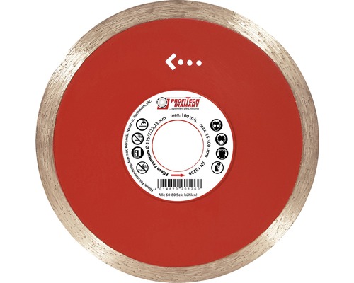 Disque à tronçonner diamanté ProfiTech pour carrelage, diamètre 125 millimètres