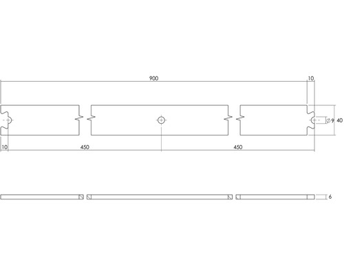 Dessin technique d''un connecteur en bois avec dimensions.