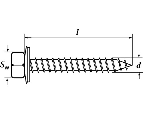 Illustration d''une vis avec tête, filetage et indications de longueur et de diamètre