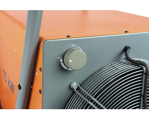Gros plan d''un aérotherme avec thermostat