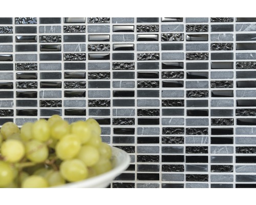 Mosaïque avec aspect pierre et accents brillants en arrière-plan