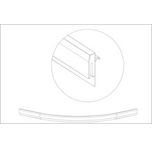 Illustration d''une plinthe avec fixation à clip