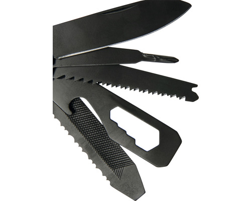 Mehrzweckwerkzeug mit Klinge, Schraubendreher, Säge, Dosenöffner und Feile