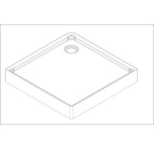 Receveur de douche de rechange Aurlane carré blanc pour douche complète CAB135