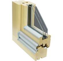 ARON Renova Holzfenster Kiefer lackiert weiß (RAL 9016) 1000x1000 mm DIN Links-thumb-2