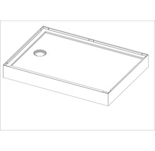 Receveur de douche de rechange Aurlane blanc rectangulaire pour douche complète CAB136