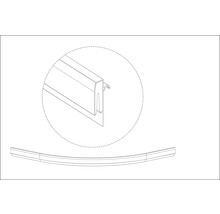 Profilé de protection des arêtes et vue détaillée
