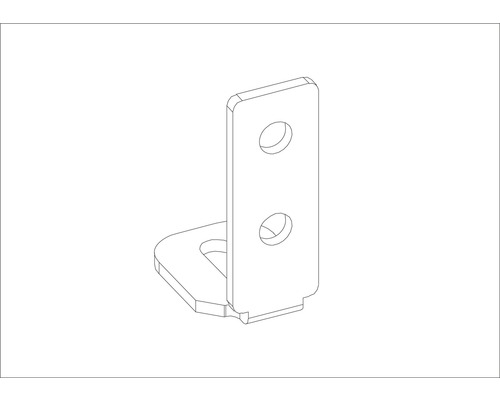 Connecteur d''angle avec deux trous