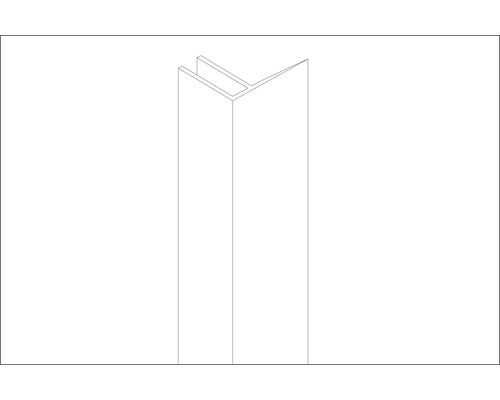 Profilé d’évacuation de l’eau Aurlane pour douche complète verre de 4mm DE117 Profilé d''angle en plastique