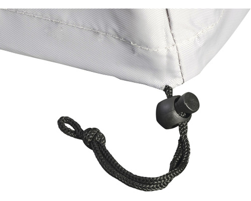 Gros plan d''une housse de protection avec cordon de serrage et stoppeur