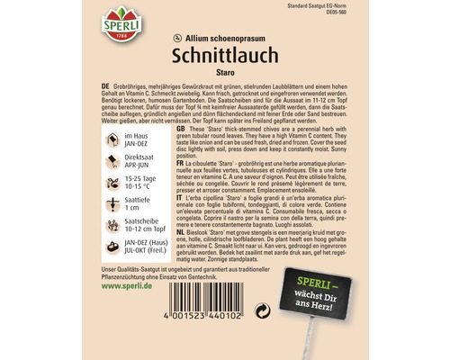 Sperli Schnittlauch Staro Samenpackung