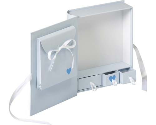 Boîte de rangement décorative en forme de livre avec compartiments et tiroirs