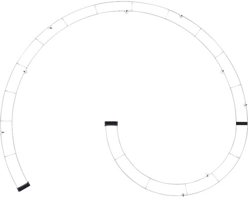 Flexibles Rasenkantenband in Spiralform zur Gartengestaltung