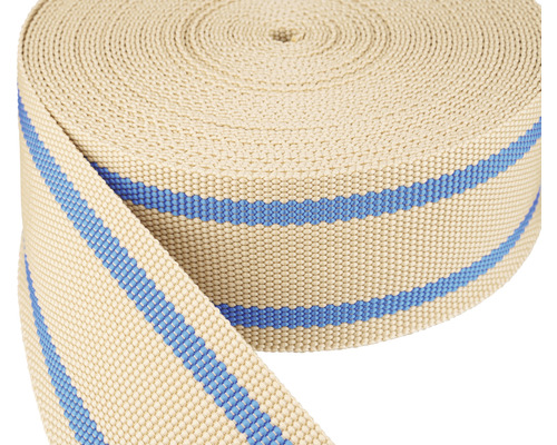 Sangle en polyester en rouleau avec rayures