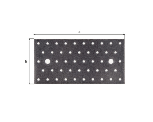 Plaque perforée avec dimensions