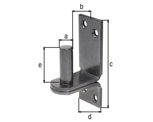 Paumelle de porte avec indication des dimensions