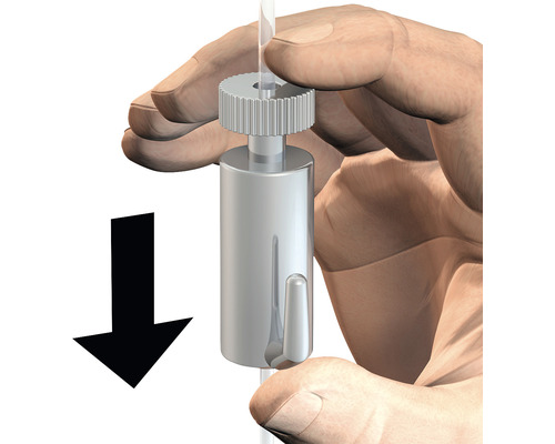 Montageanleitung für ein Drahtseil-Aufhängesystem mit verstellbarem Haken