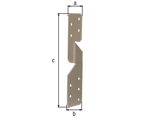 Connecteur métallique avec dimensions a, b et c