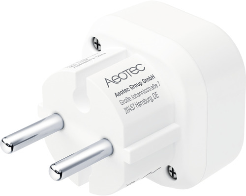 Weißer Stromstecker mit zwei Stiften