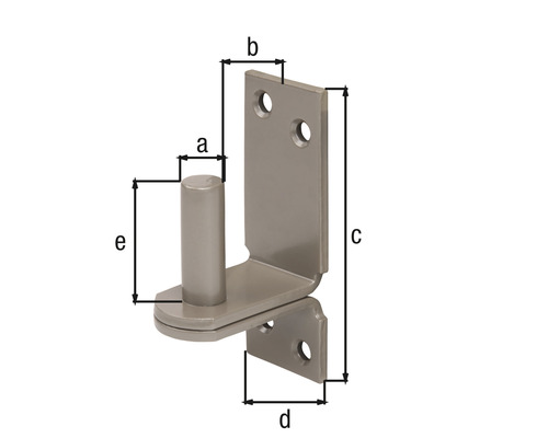 Abmessungen eines Türbandes mit Anschraublaschen