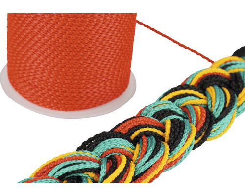 Corde en polyester sur bobine et corde tressée