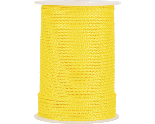 Corde en polyester jaune sur bobine