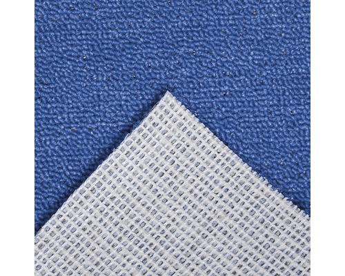 Tapis bleu avec envers textile