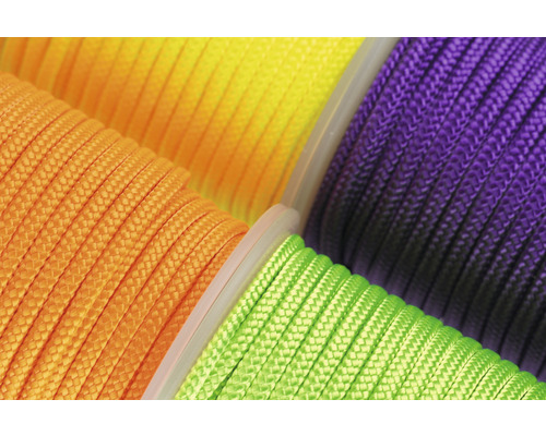 Bobines de paracorde multicolores en détail