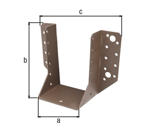 Support de poutre avec les dimensions a, b et c
