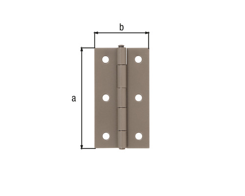 Paumelle de porte avec indications de dimension