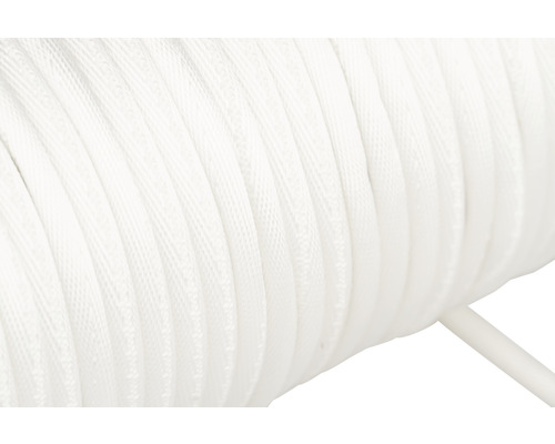 Corde de parachute blanche en rouleau