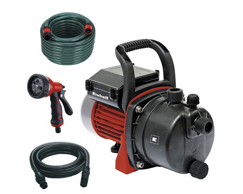 Gartenpumpe Einhell GC-GP 6538 Set inkl. Saugschlauch 4m , Gartenschlauch 20m und Gartenbrause