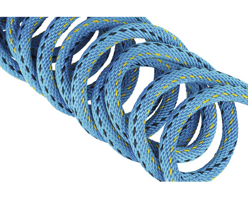 Corde textile bleue en forme torsadée