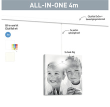Rail à photos All-In-One Click Rail 4 m blanc Primer