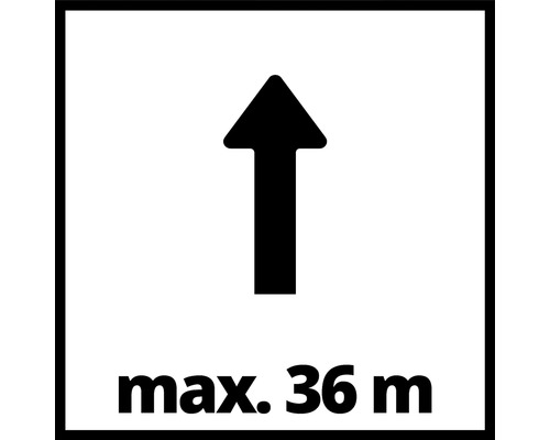 Symbole : Hauteur de refoulement maximale 36 mètres