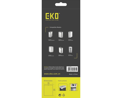 EKO Logo und Informationen zu kompatiblen Modellen und Abmessungen