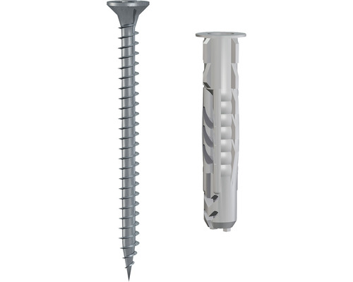 Vis et cheville pour la fixation